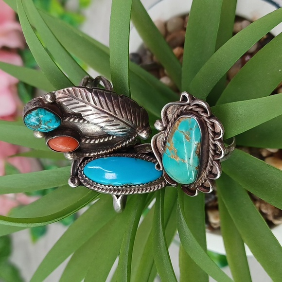 Navajo Sterling Vintage Lot 3 Rings - Picture 1 of 13